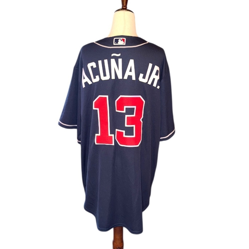 MLB Nike Acuña Jr. Braves Navy Blue Jersey